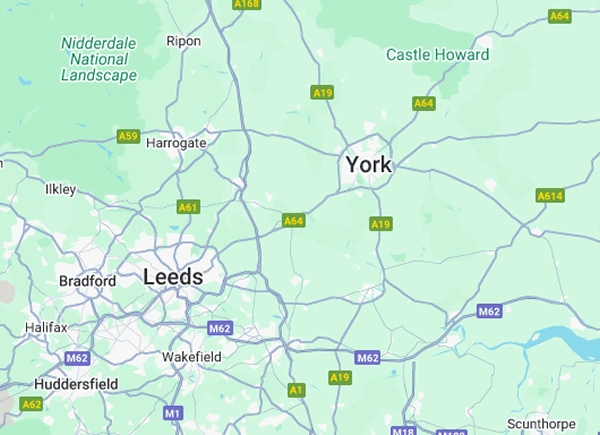 Map of Yorkshire – solicitors for compensation claims