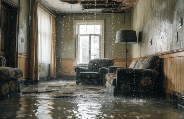 water leaks and damage